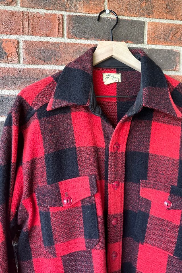 Vintage 1950s Buffalo Check L.L.Bean Wool Shirt Selected by Grievous Angel Vintage #1