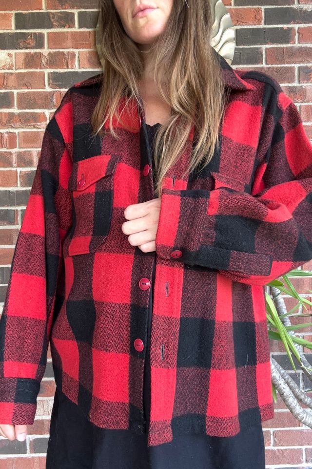 Vintage 1950s Buffalo Check L.L.Bean Wool Shirt Selected by Grievous Angel Vintage #3