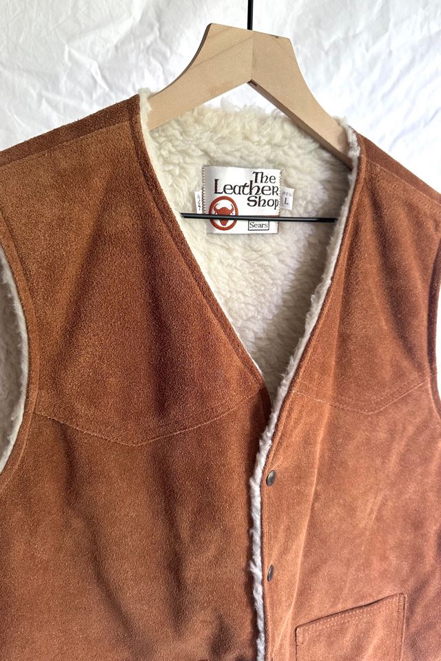 Vintage 1970s Suede and Sherpa Vest Selected by Grievous Angel Vintage #3