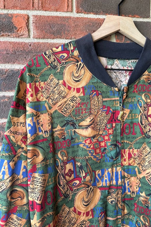 Vintage 1980s Western Cotton Zip Up Jacket Selected by Grievous Angel Vintage #1