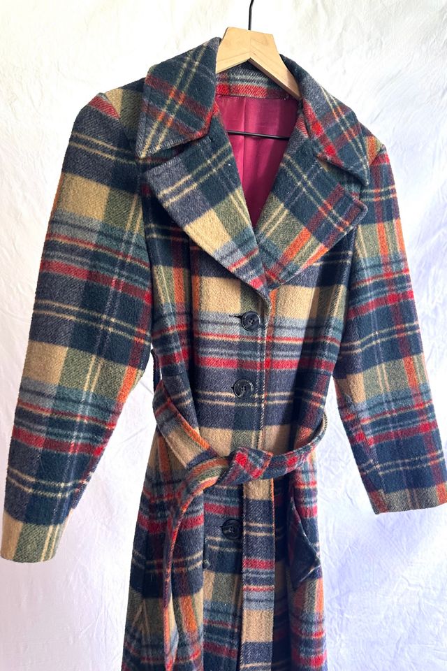 Vintage 1960s Wool Tartan Coat Selected by Grievous Angel Vintage #1