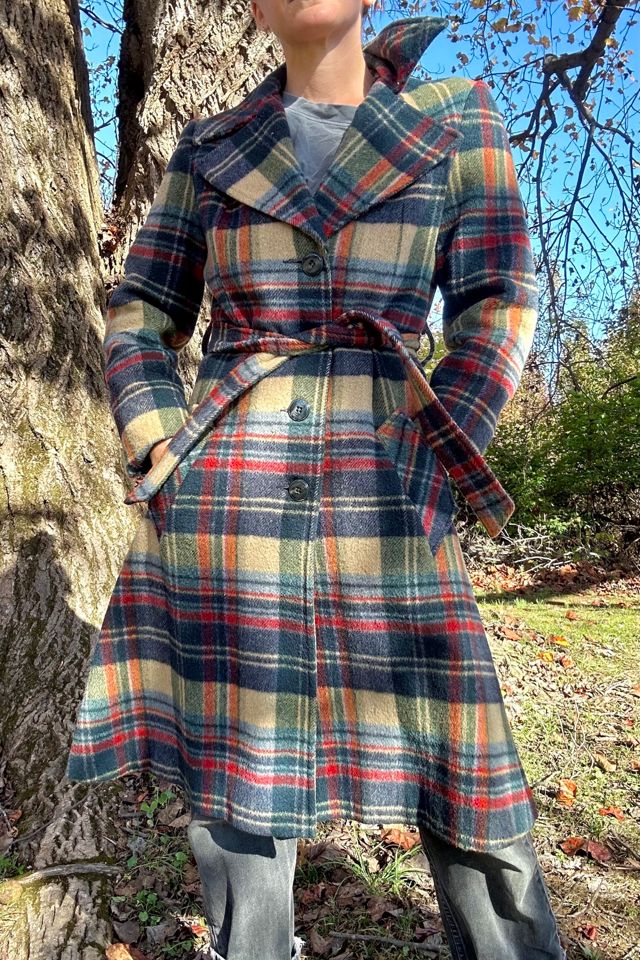 Vintage 1960s Wool Tartan Coat Selected by Grievous Angel Vintage #3