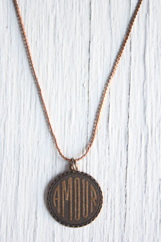 Vintage Amour French Pendant Necklace Selected By Moons + Junes Vintage