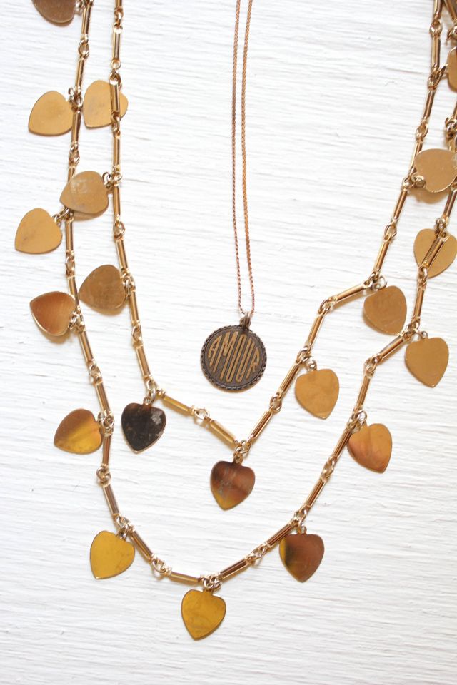 Vintage Amour French Pendant Necklace Selected By Moons + Junes Vintage #2