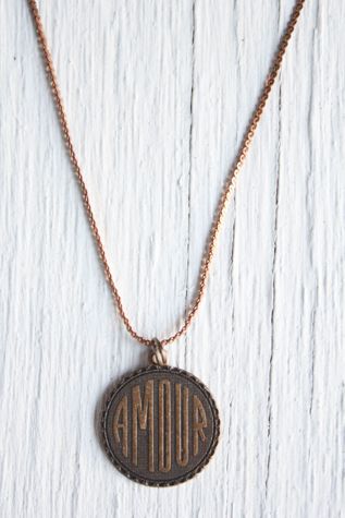 Vintage Amour French Pendant Necklace Selected By Moons + Junes Vintage