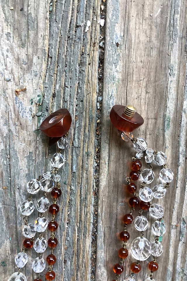 Vintage 1980s Amber and Beaded Layered Necklace Selected by Cherry #1