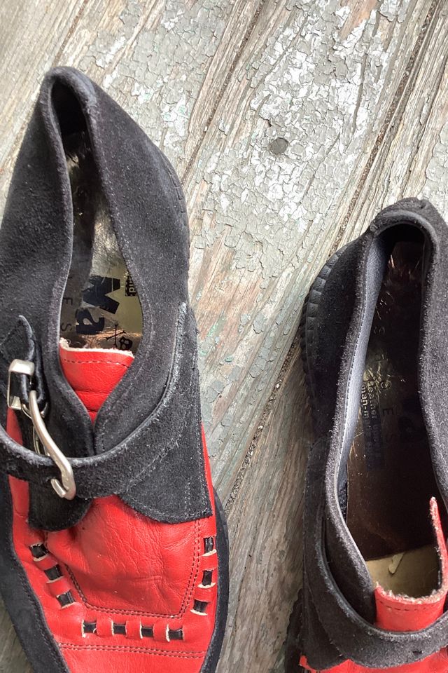 Vintage 1990s Punk Black and Red Suede NaNa Creepers Selected by Cherry #2