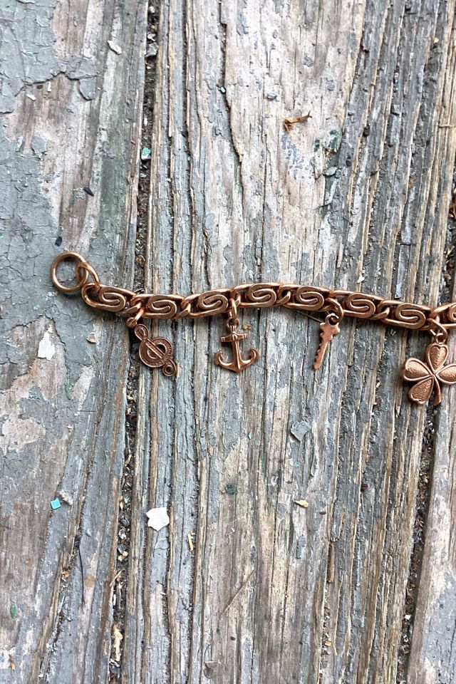 Mid Century Copper Charm Bracelet Selected by Cherry #2
