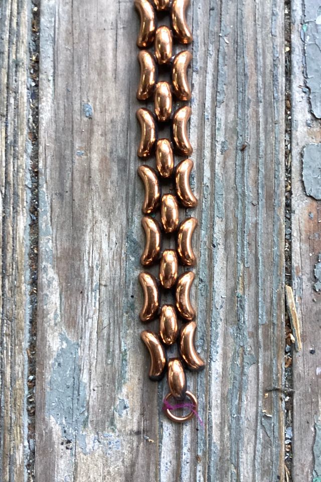 Mid Century Copper Link Bracelet Selected by Cherry #1