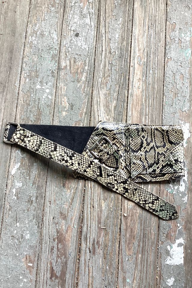 Vintage 1980s New Wave Faux Snake Wide Belt Selected by Cherry #1