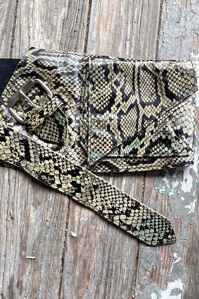 Vintage 1980s New Wave Faux Snake Wide Belt Selected by Cherry #2