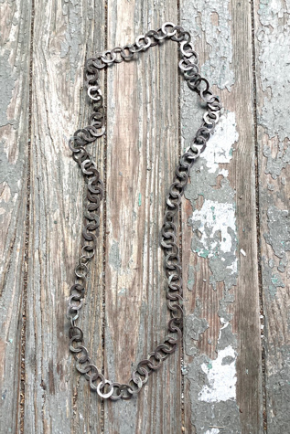 Vintage Hand Wrought Circle Link Necklace Selected by Cherry