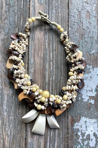 Vintage 1980s Natural Materials Statement Choker Necklace Selected by Cherry