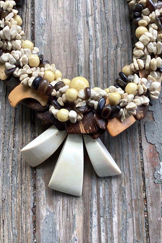 Vintage 1980s Natural Materials Statement Choker Necklace Selected by Cherry #1
