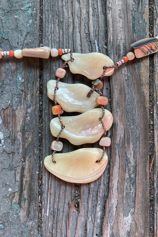 Vintage 1970s Shell and Beaded Necklace Selected by Cherry #1
