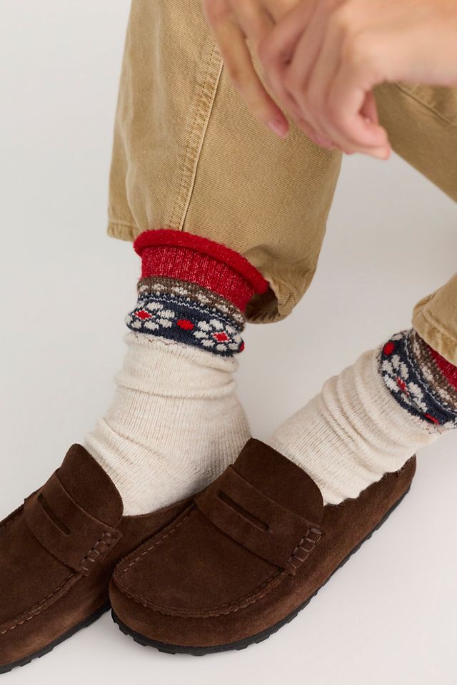 Home For The Holidays Roll Top Socks #1