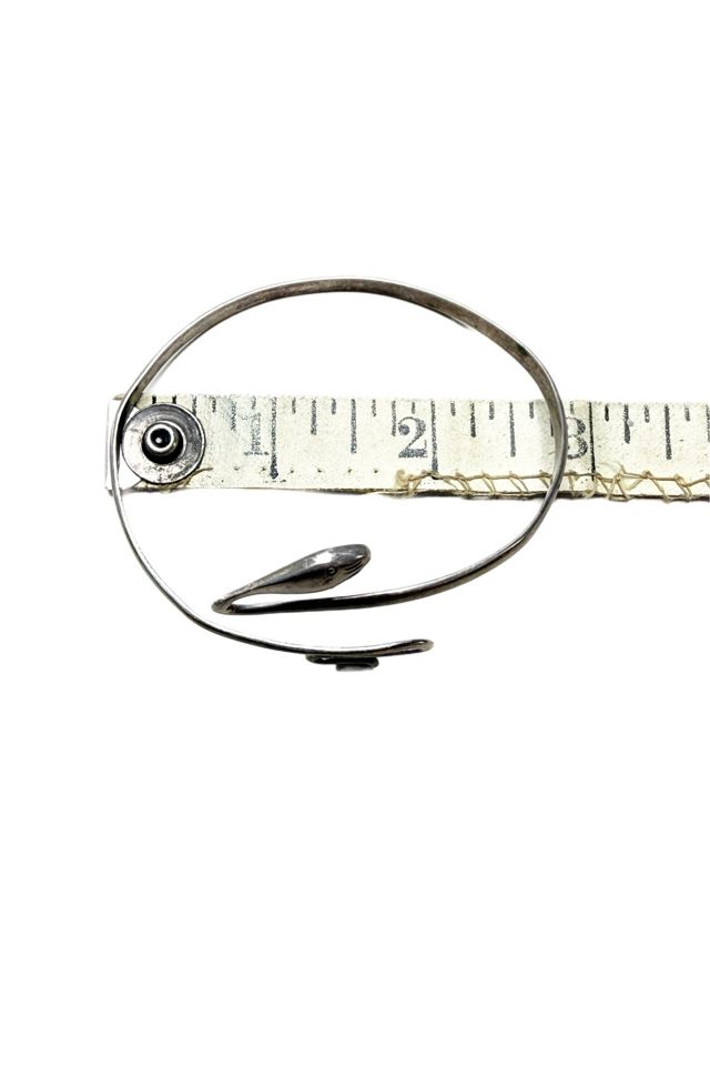 Vintage Sterling Silver Snake Bypass Bracelet Selected by Lux Revival #2