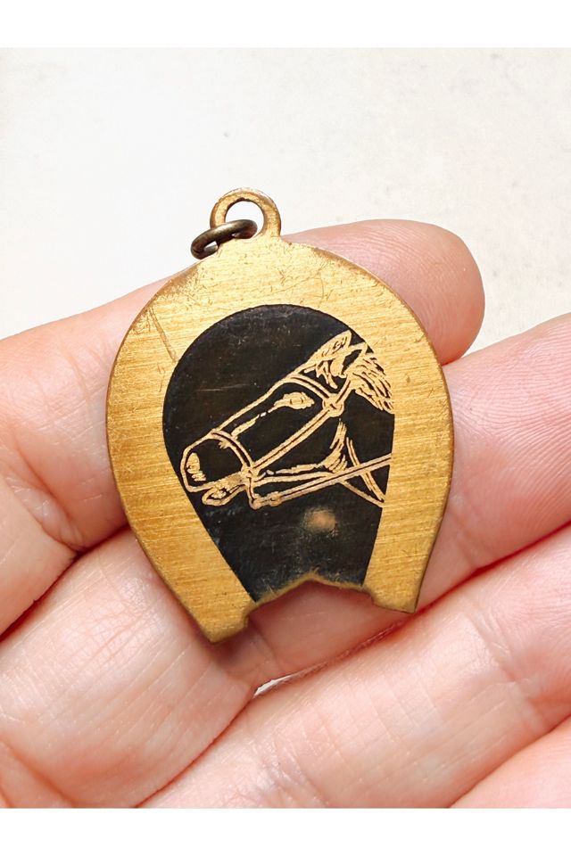 Vintage Copper Horse + Horseshoe Pendant Selected by Lux Revival #1