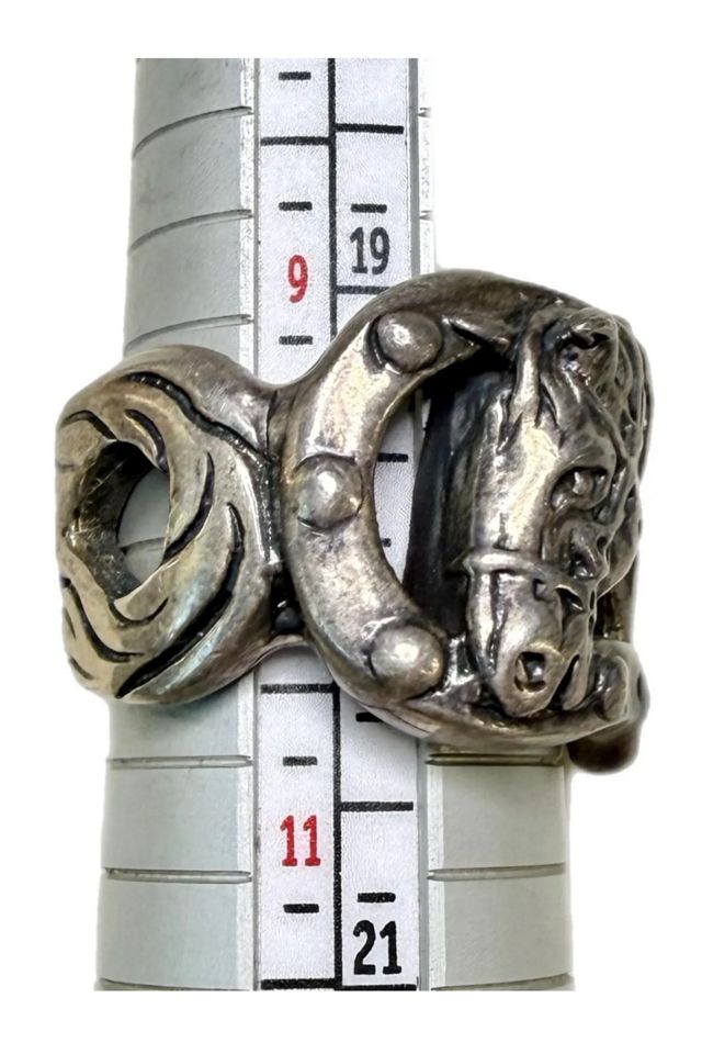 Mid Century Sterling Silver Horse Head Ring Selected by Lux Revival #2