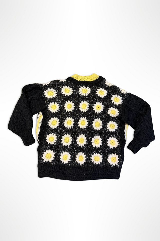 1990s Handmade Oversized Daisy Cardigan Selected By Ritual Vintage #1
