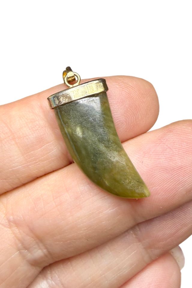 Vintage Brass + Gemstone Claw Pendant Selected by Lux Revival #1