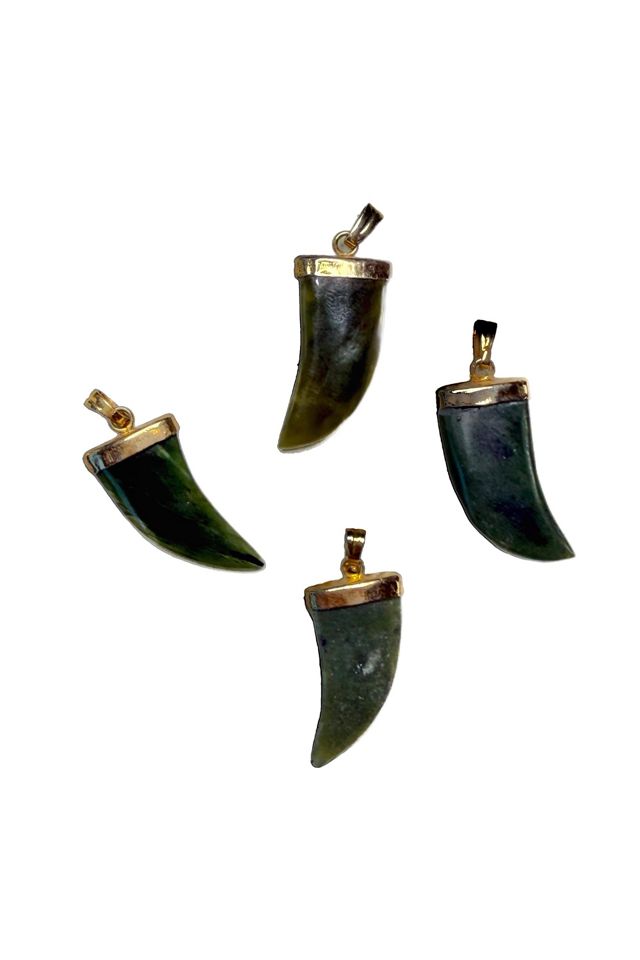 Vintage Brass + Gemstone Claw Pendant Selected by Lux Revival #3