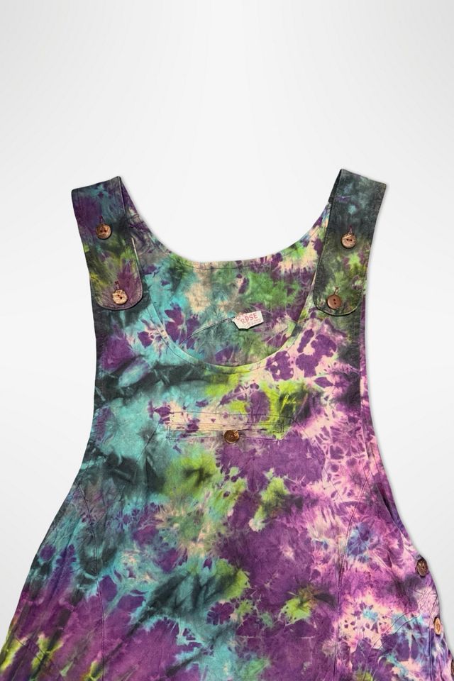 1990s Tie Dye Cotton Apron Midi Dress Selected By Ritual Vintage #1