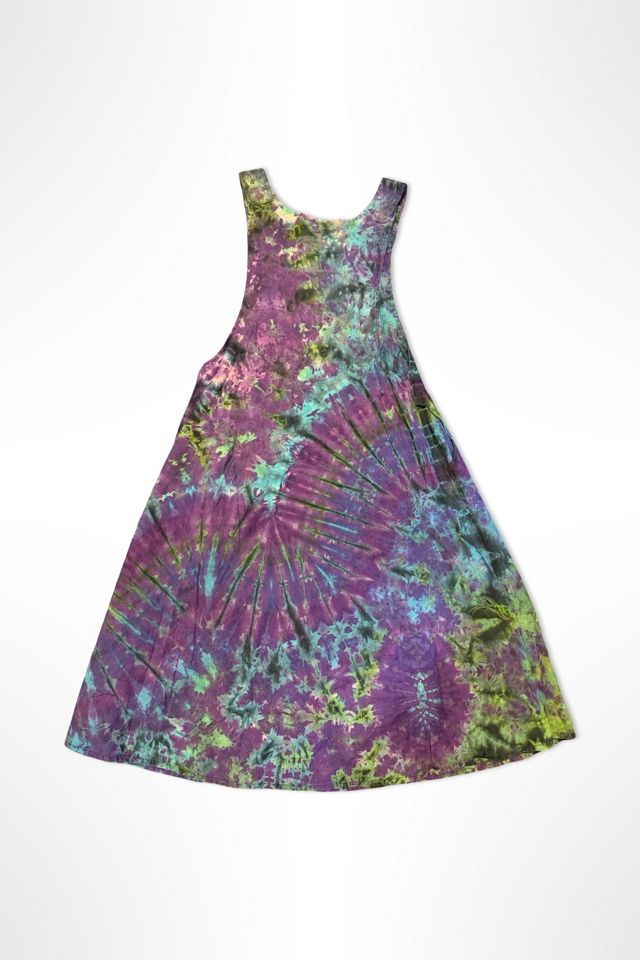 1990s Tie Dye Cotton Apron Midi Dress Selected By Ritual Vintage #2