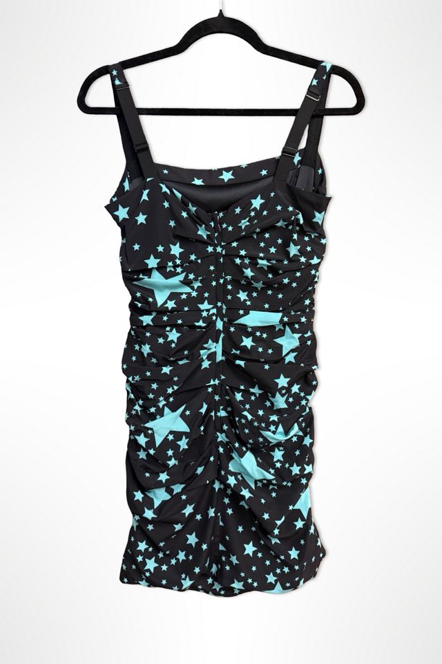 Y2K Dolce & Gabbana Star Print Ruched Bodycon Dress Selected By Ritual Vintage #1