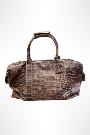Dooney & Bourke Leather Embossed Jumbo Weekender Bag Selected By Ritual Vintage