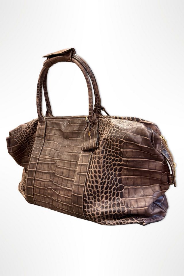 Dooney & Bourke Leather Embossed Jumbo Weekender Bag Selected By Ritual Vintage #2