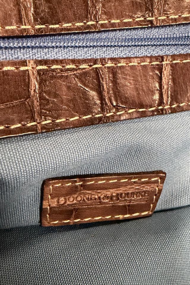 Dooney & Bourke Leather Embossed Jumbo Weekender Bag Selected By Ritual Vintage #3