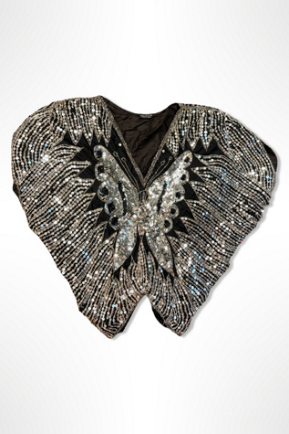 1970s Disco Era Sequin Butterfly Top Selected By Ritual Vintage