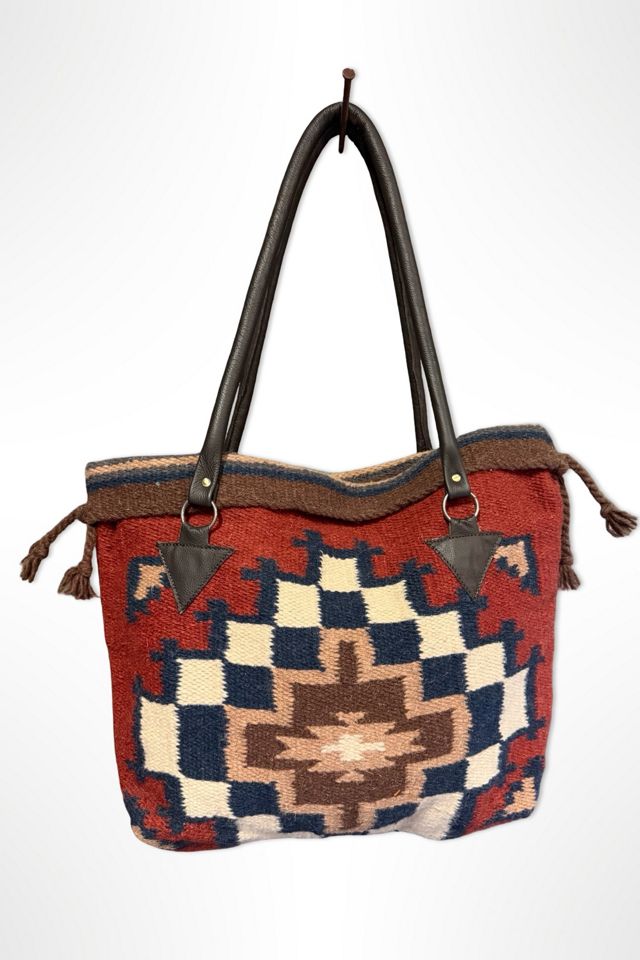 1980s Southwestern Woven Blanket Tote Bag Selected By Ritual Vintage #2