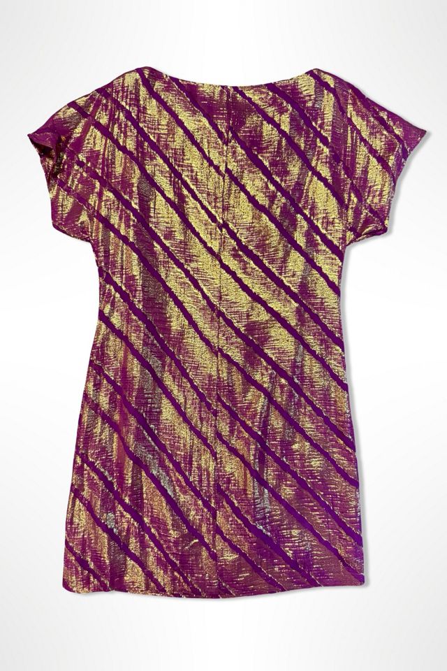 Y2K Trina Turk 1960s Inspired Lurex Mini Dress Selected By Ritual Vintage #1