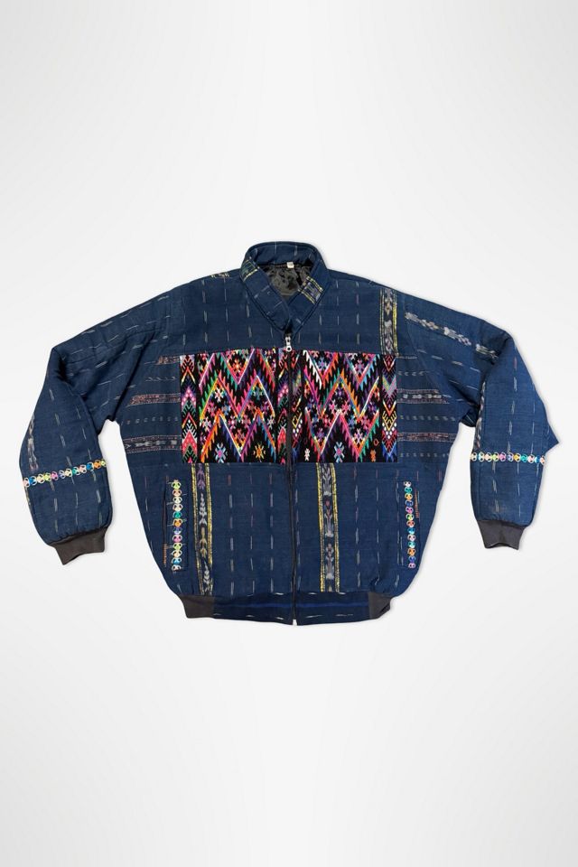 1990s Indigo Textile Embroidered Bomber Jacket Selected By Ritual Vintage #3