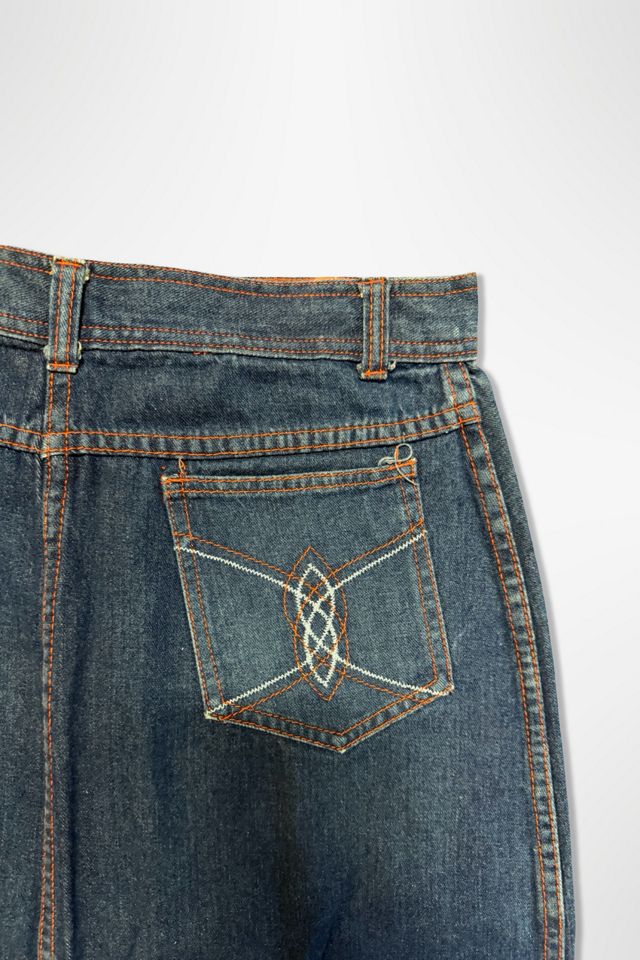 1970s High Waisted Denim Midi Skirt Selected By Ritual Vintage #2