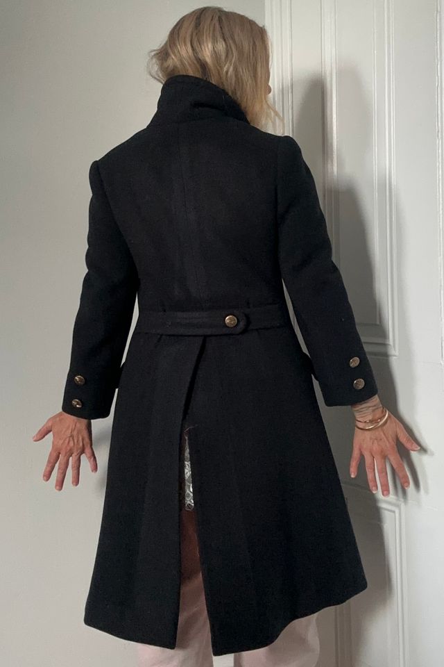 Vintage Black Wool Double-Breasted Tailored Pea Coat Selected by KA.TL.AK #2