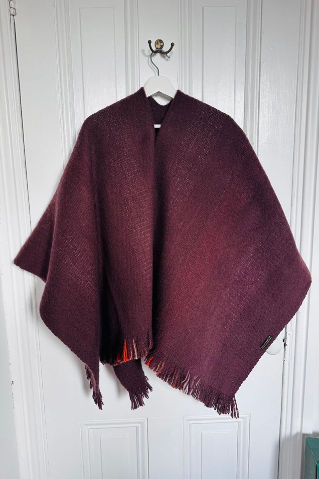 Vintage Columbian Wool Shawl Cape Selected by KA.TL.AK #1
