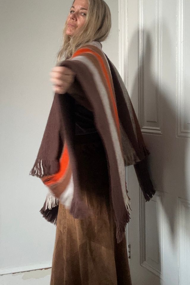 Vintage Columbian Wool Shawl Cape Selected by KA.TL.AK #2