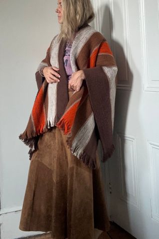 Vintage Columbian Wool Shawl Cape Selected by KA.TL.AK