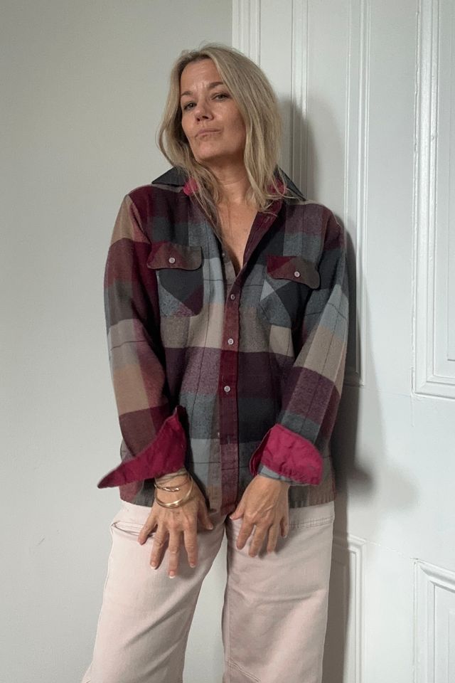 Vintage Soft Jewel Tone Plaid Button-down Shirt Selected by KA.TL.AK #1