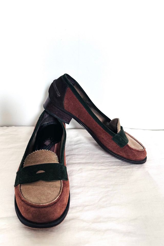 Vintage Via Spiga Suede Patchwork Loafers Selected by KA.TL.AK #1