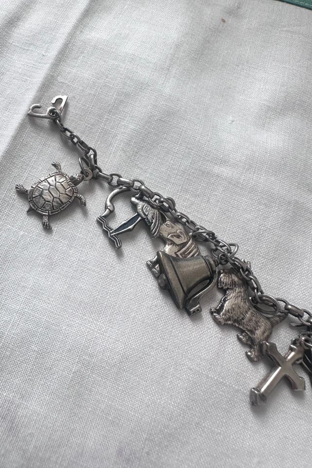 Vintage Sterling Silver Charm Bracelet with 13 Charms Selected by KA.TL.AK #1