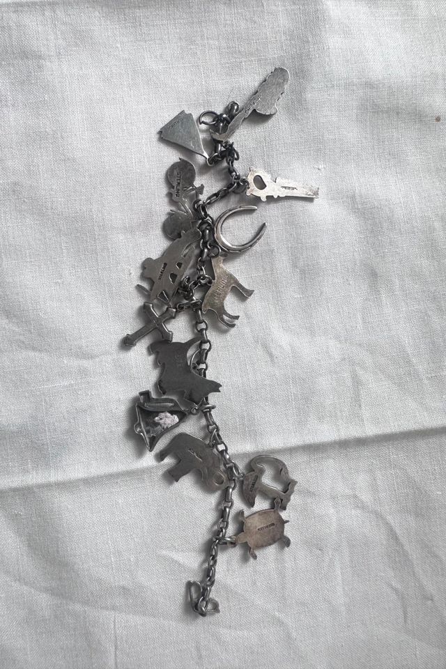 Vintage Sterling Silver Charm Bracelet with 13 Charms Selected by KA.TL.AK #2