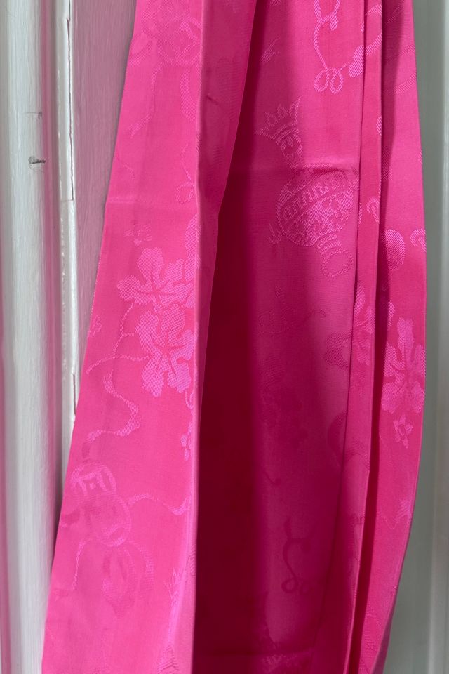 Vintage Neon Pink Damask Silky Scarf Selected by KA.TL.AK #3