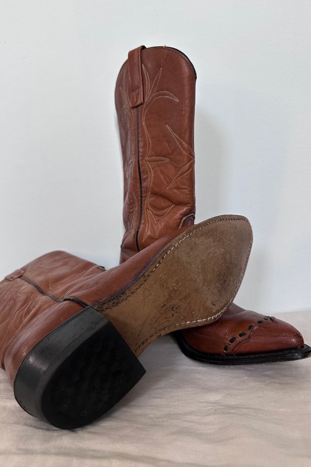 Vintage Tan ACME Leather Wingtip Boots Selected by KA.TL.AK #1