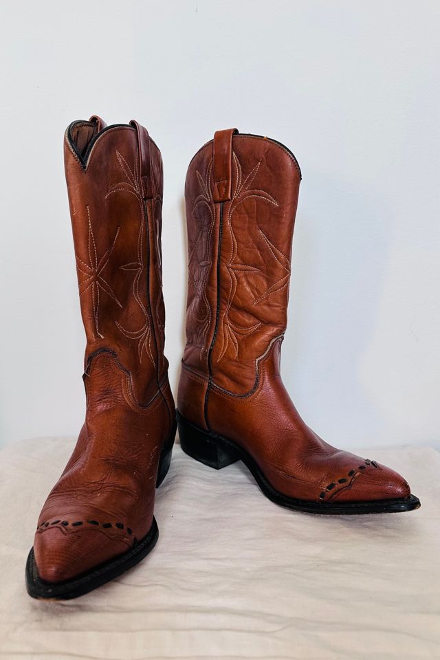 Vintage Tan ACME Leather Wingtip Boots Selected by KA.TL.AK #2