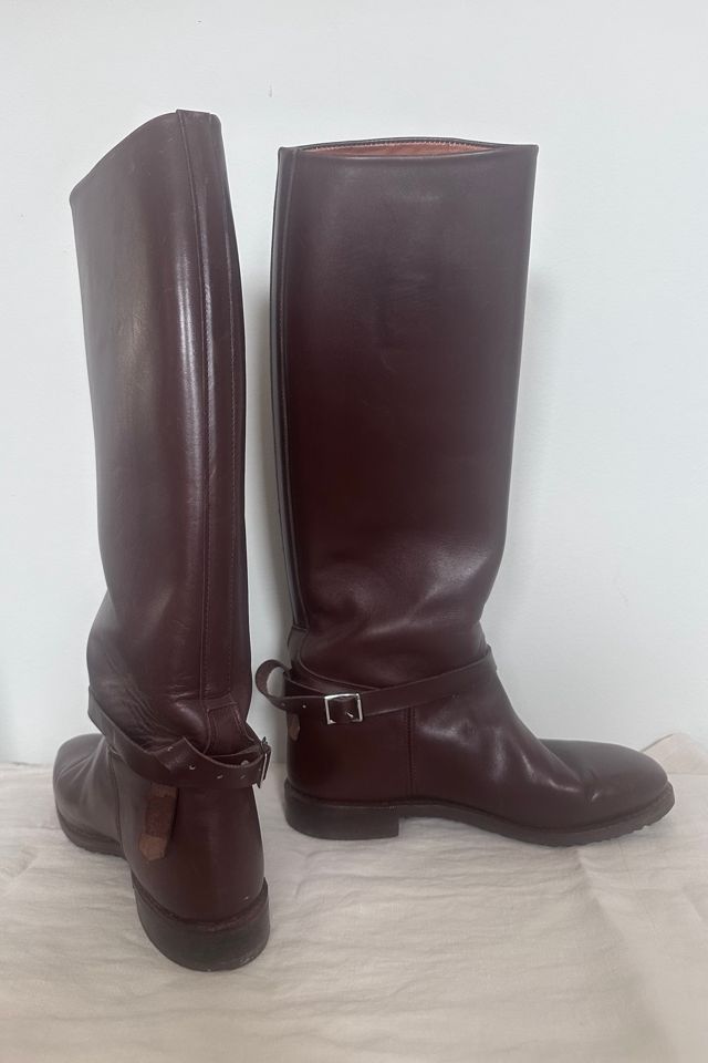 Brown Leather Swiss Veltheim Equestrian Riding Boots Selected by KA.TL.AK #1