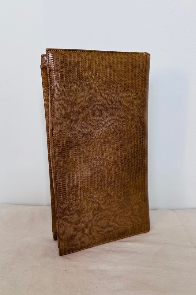 Vintage Tan Faux Croc Andre Purse with Gold Chain Selected by KA.TL.AK #3